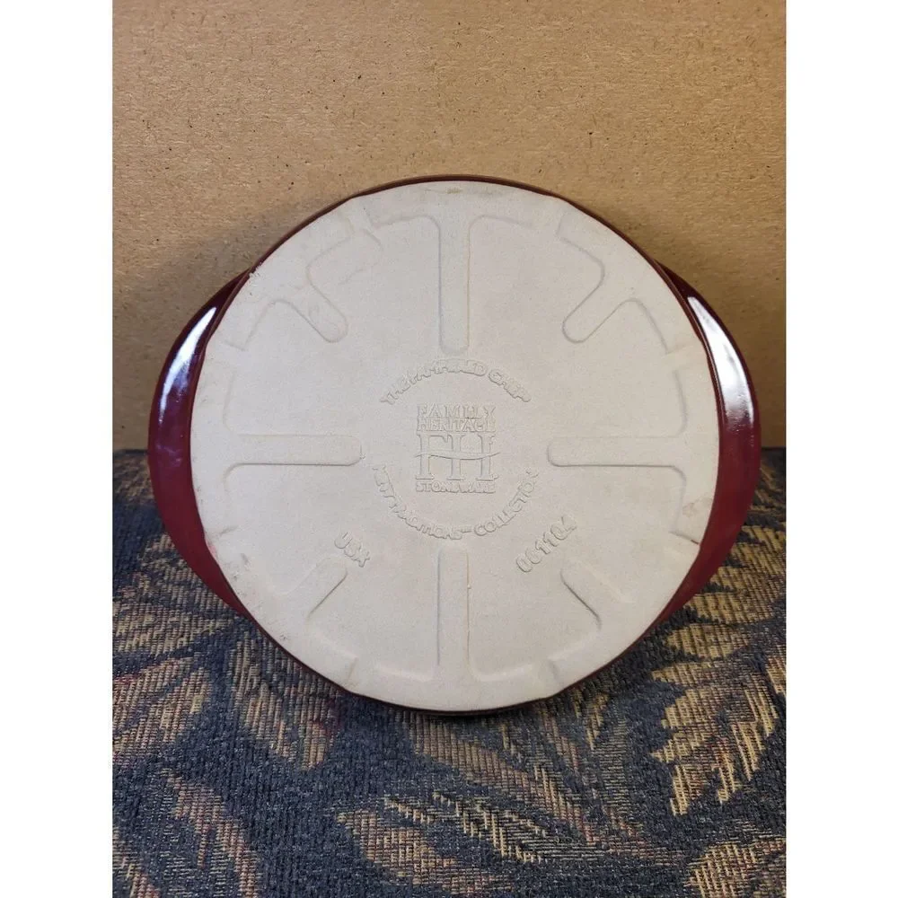 Pampered Chef Cranberry Deep Dish Stoneware Baker 061104